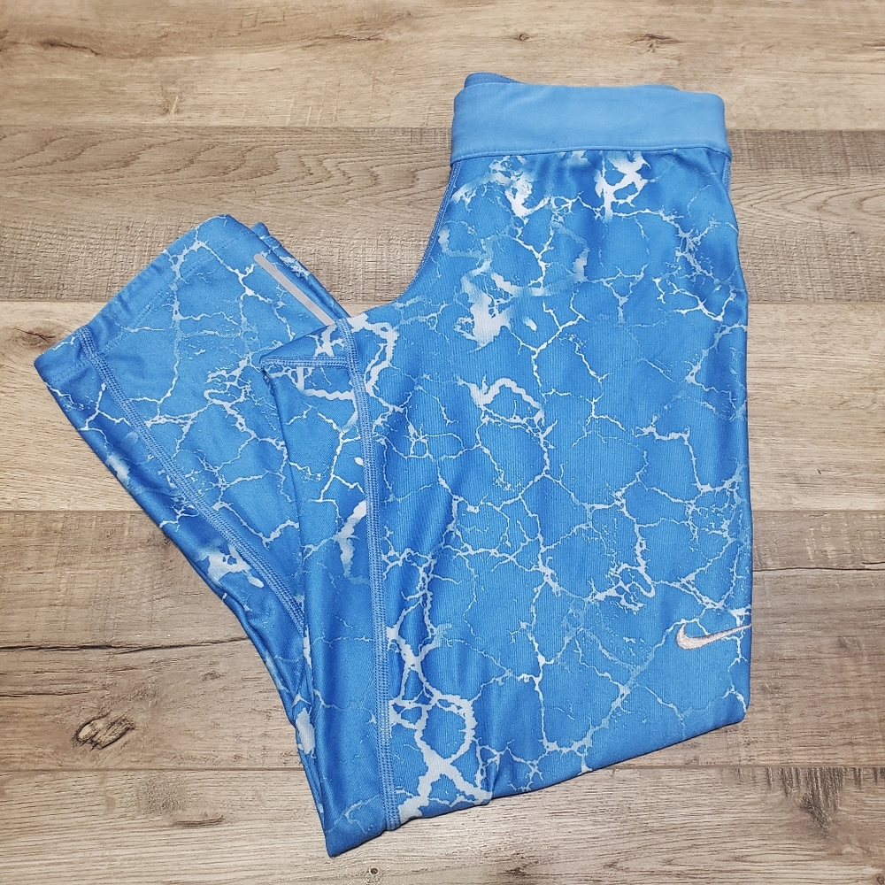 Nike Small Dri-fit Leggings Joggers Zipper Pocket